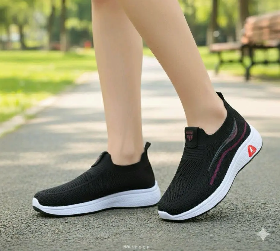 Black Slip-On Athletic Shoes thumbnail 4