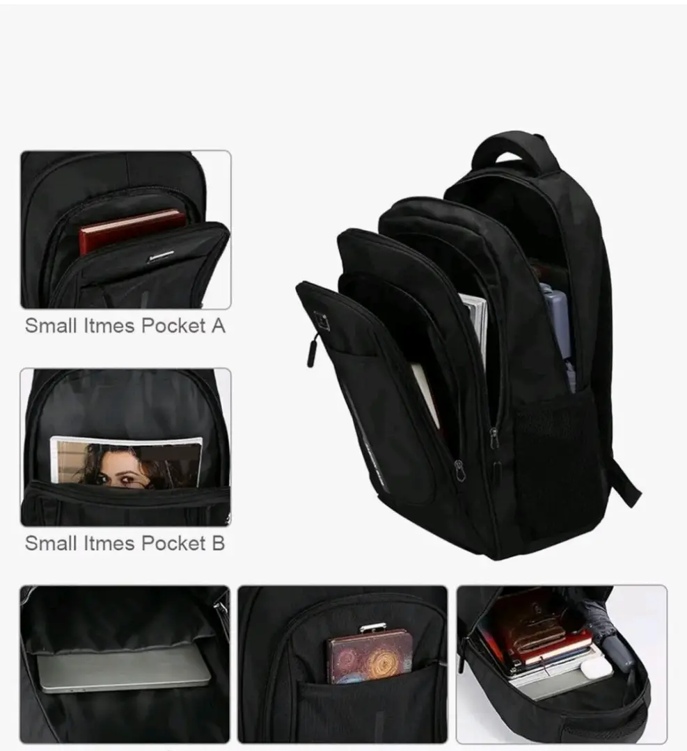 Black Laptop/Travel Backpack - Brand New thumbnail 2