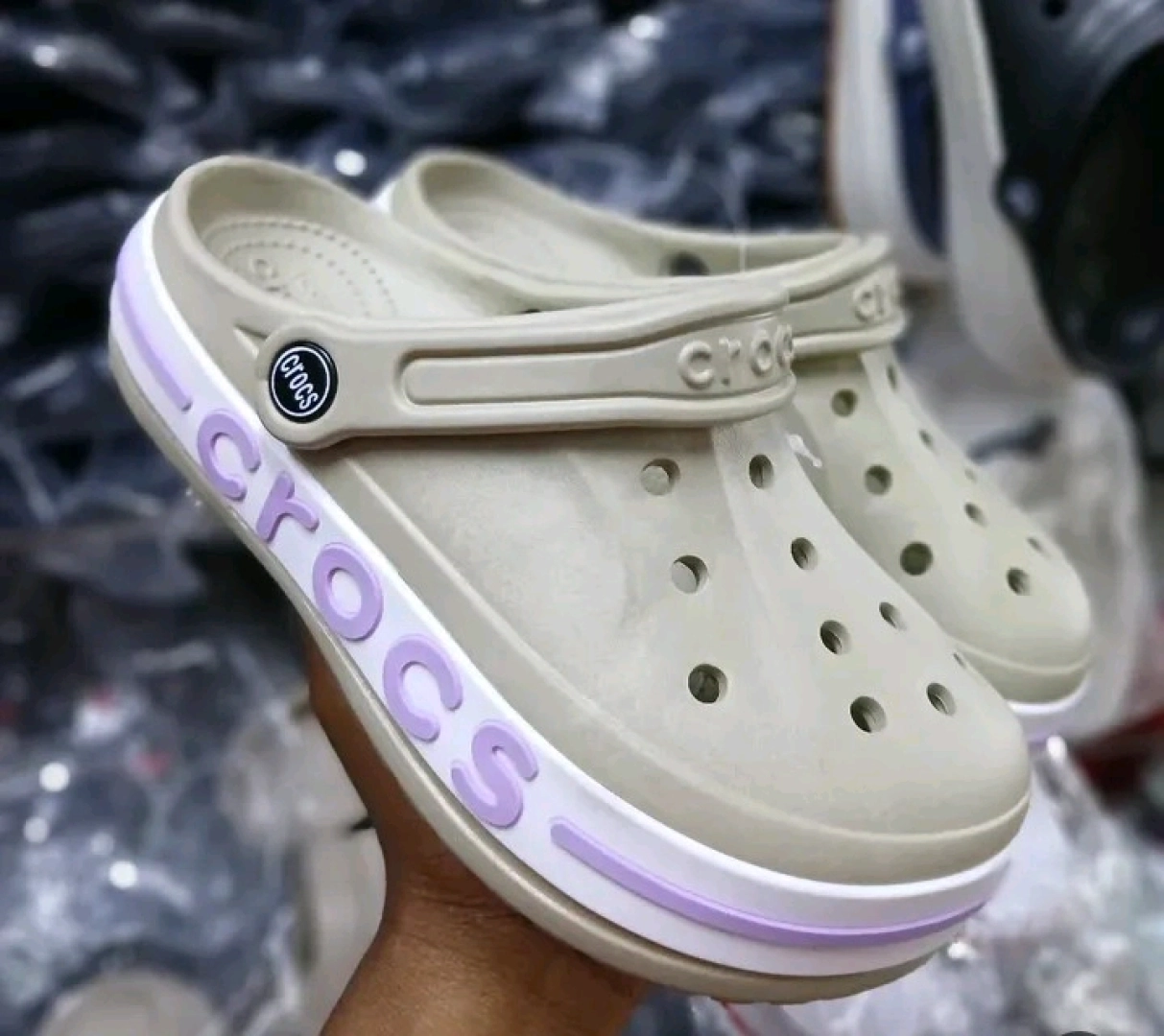 Grey Crocs-style Clogs/Sandals thumbnail 4