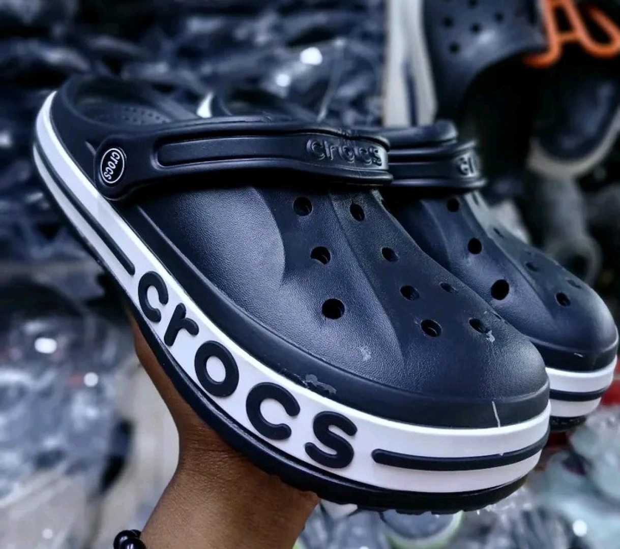 Grey Crocs-style Clogs/Sandals thumbnail 5