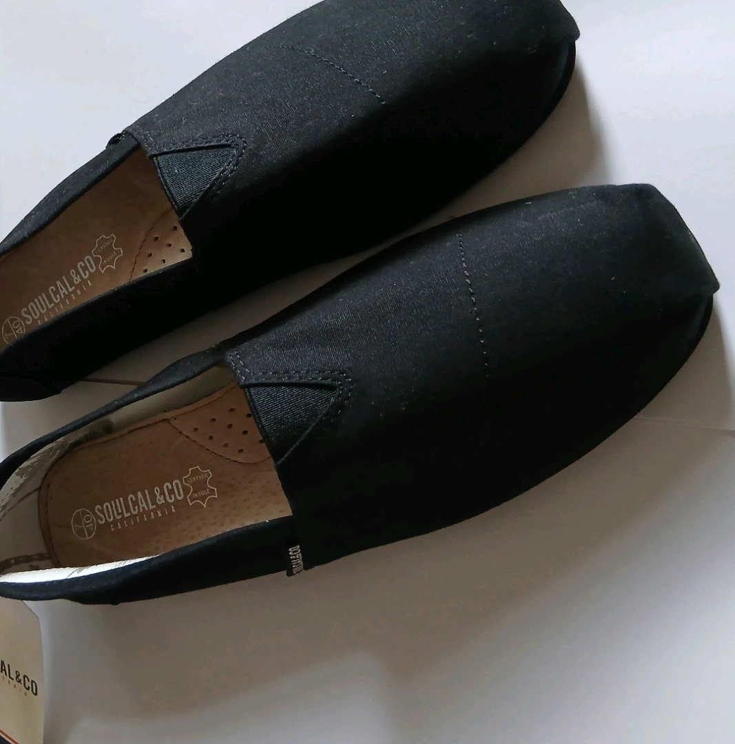 Women's Brand New Black Canvas Slip-on Shoes