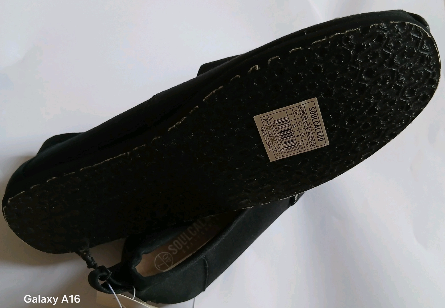 Women's Brand New Black Canvas Slip-on Shoes thumbnail 3