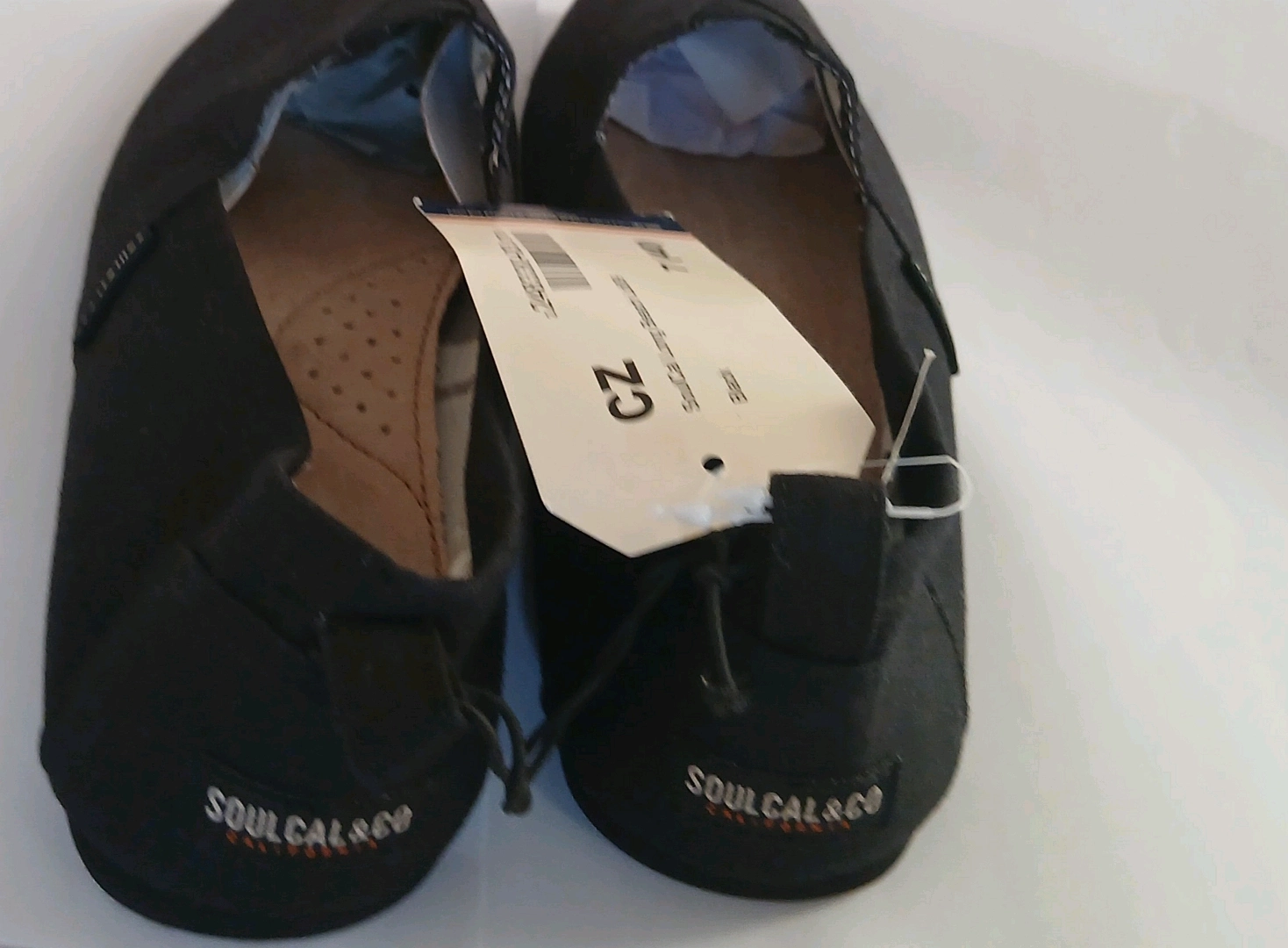 Women's Brand New Black Canvas Slip-on Shoes thumbnail 4