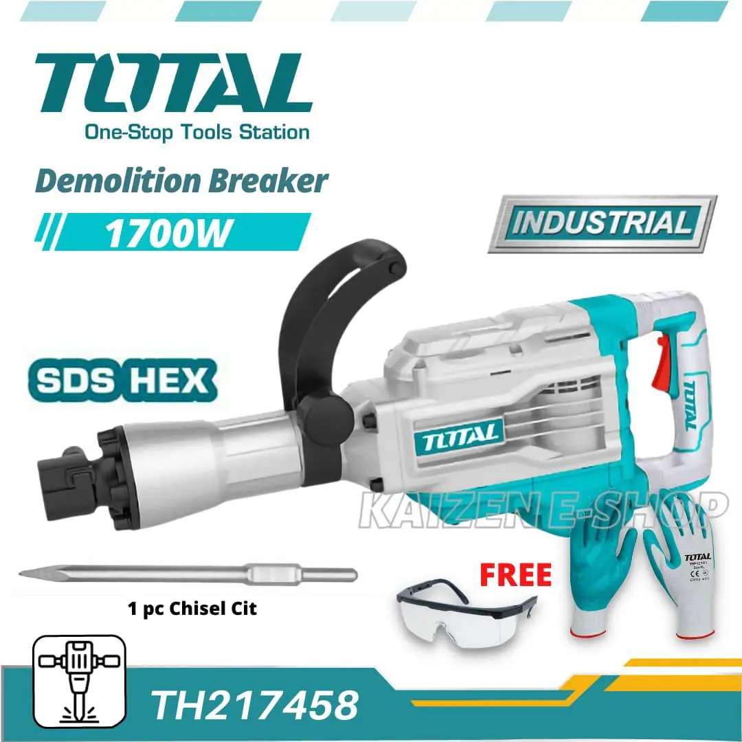 Total 1700W Industrial Demolition Breaker