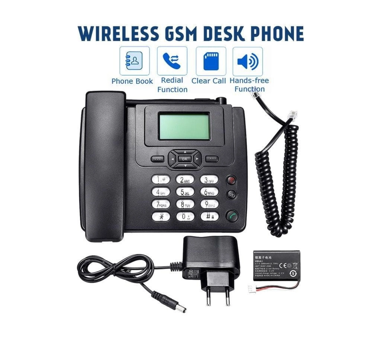 Wireless GSM Desk Phone (1 SIM)