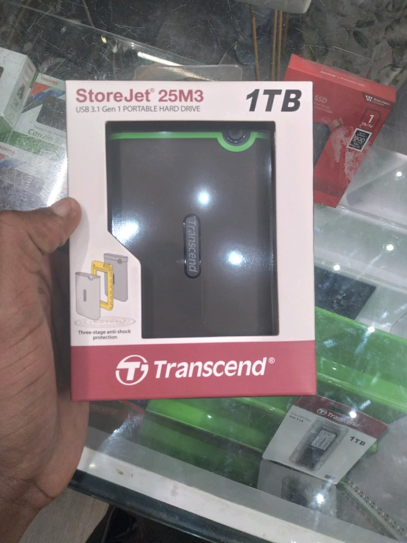 Transcend StoreJet 25M3 1TB External Hard Drive USB 3.1