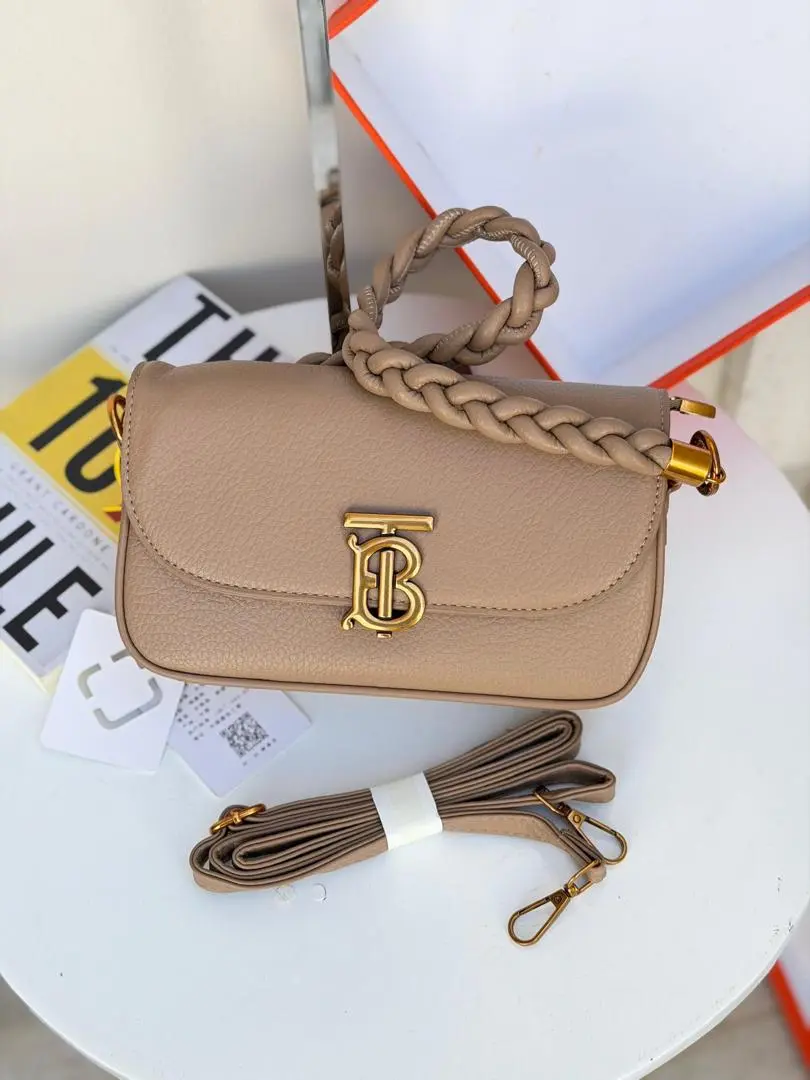 Black Leather Handbag with Gold Logo thumbnail 2