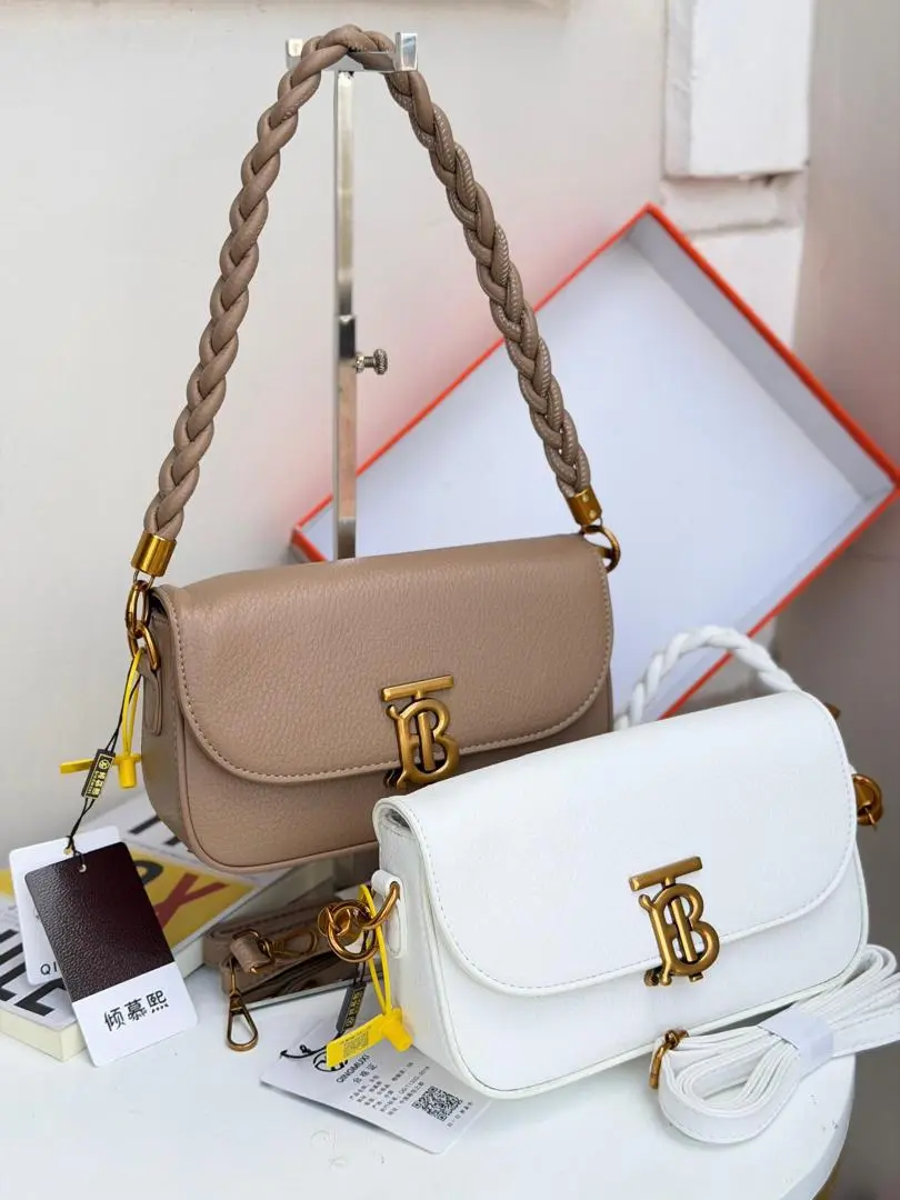 Black Leather Handbag with Gold Logo thumbnail 3