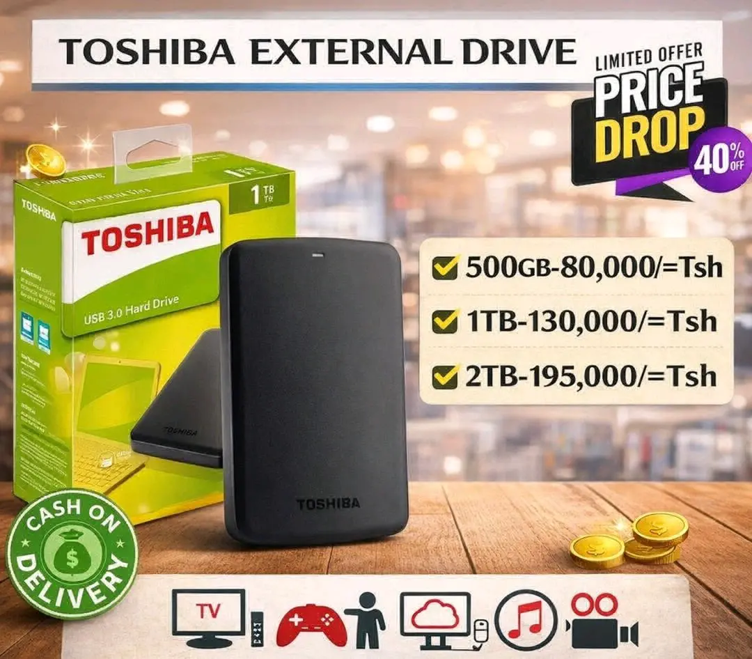 Toshiba External Hard Drive Sale (1TB/2TB)