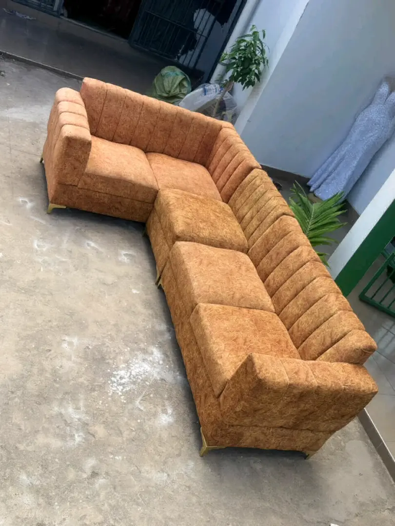 L-Shape Sofa Set - Brownish Orange