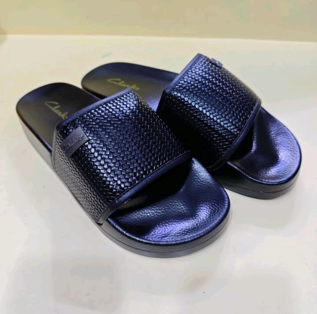 Black Clarks Slide Sandals
