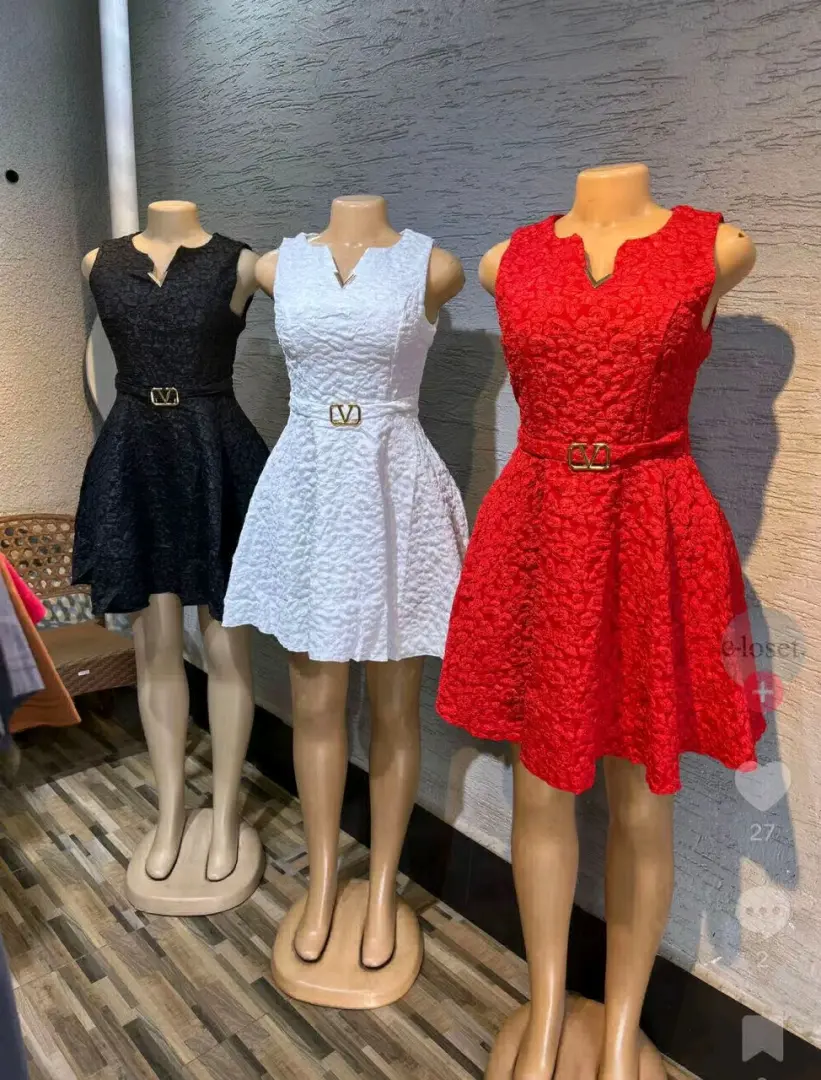 White Textured Sleeveless Dress thumbnail 6