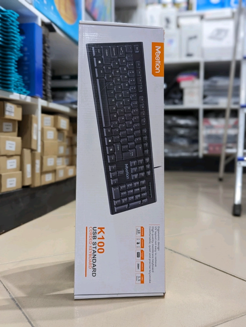Meetion K100 USB Standard Corded Keyboard