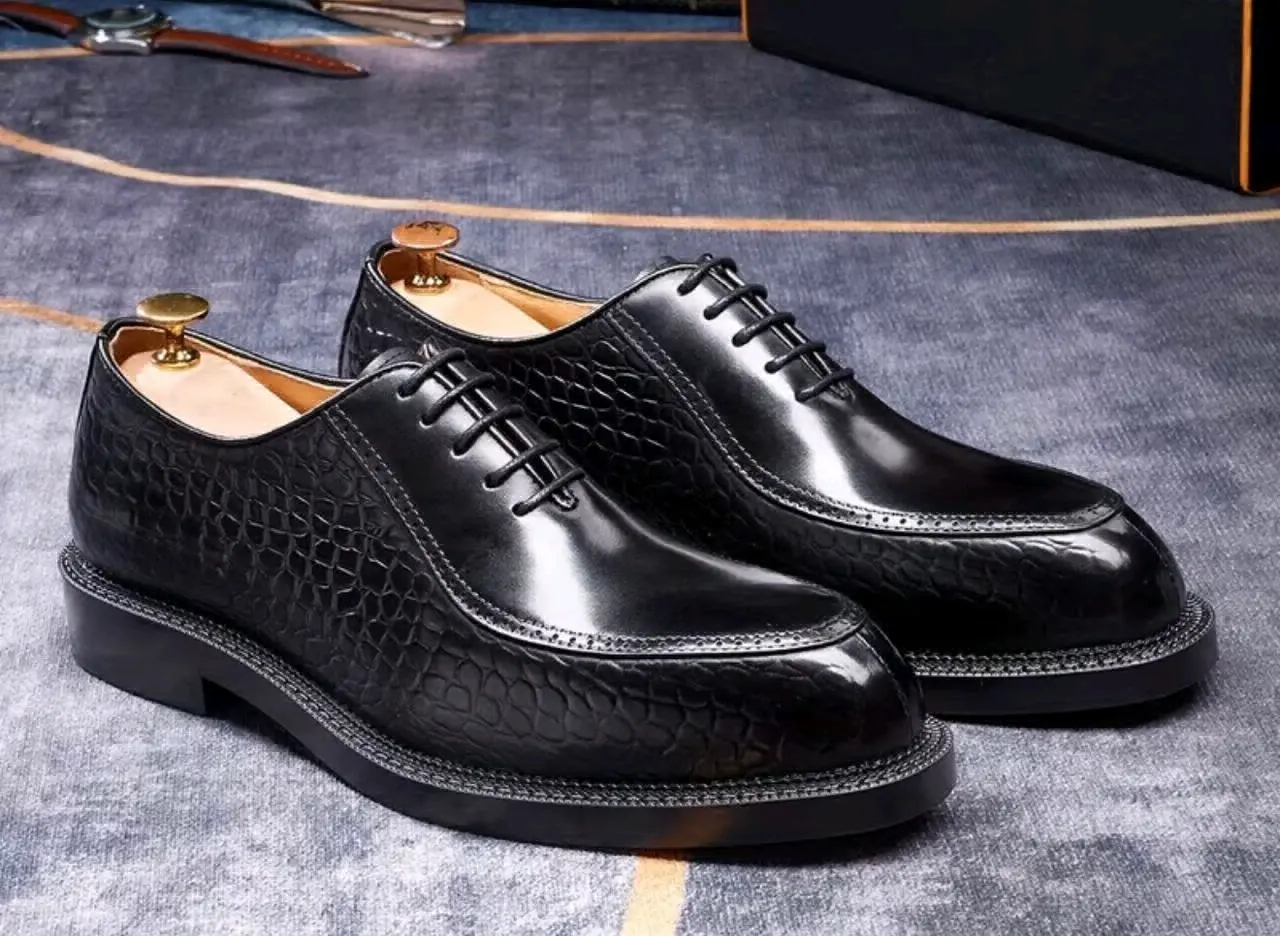 De Rossi Men's Leather Dress Shoes (Made in Italy) thumbnail 2