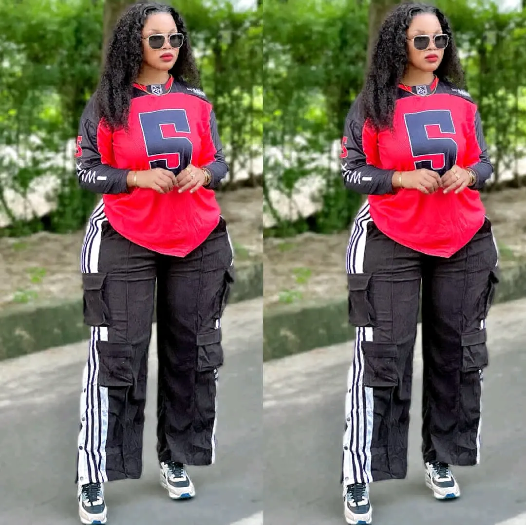 Two-Piece Tracksuit (Brown/White) - Size M/XL thumbnail 4