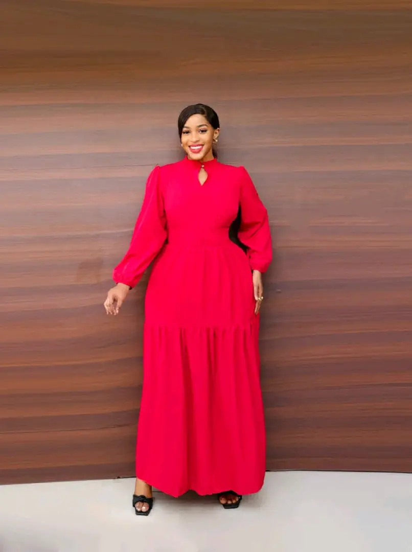 Red Maxi Dress for Church/Outings thumbnail 4