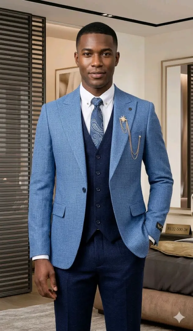 Ricardo Men's Three-Piece Suits thumbnail 3