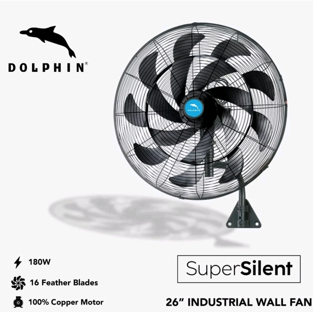 Dolphin Industrial Wall Fan (180W, Full Copper Motor) thumbnail 2