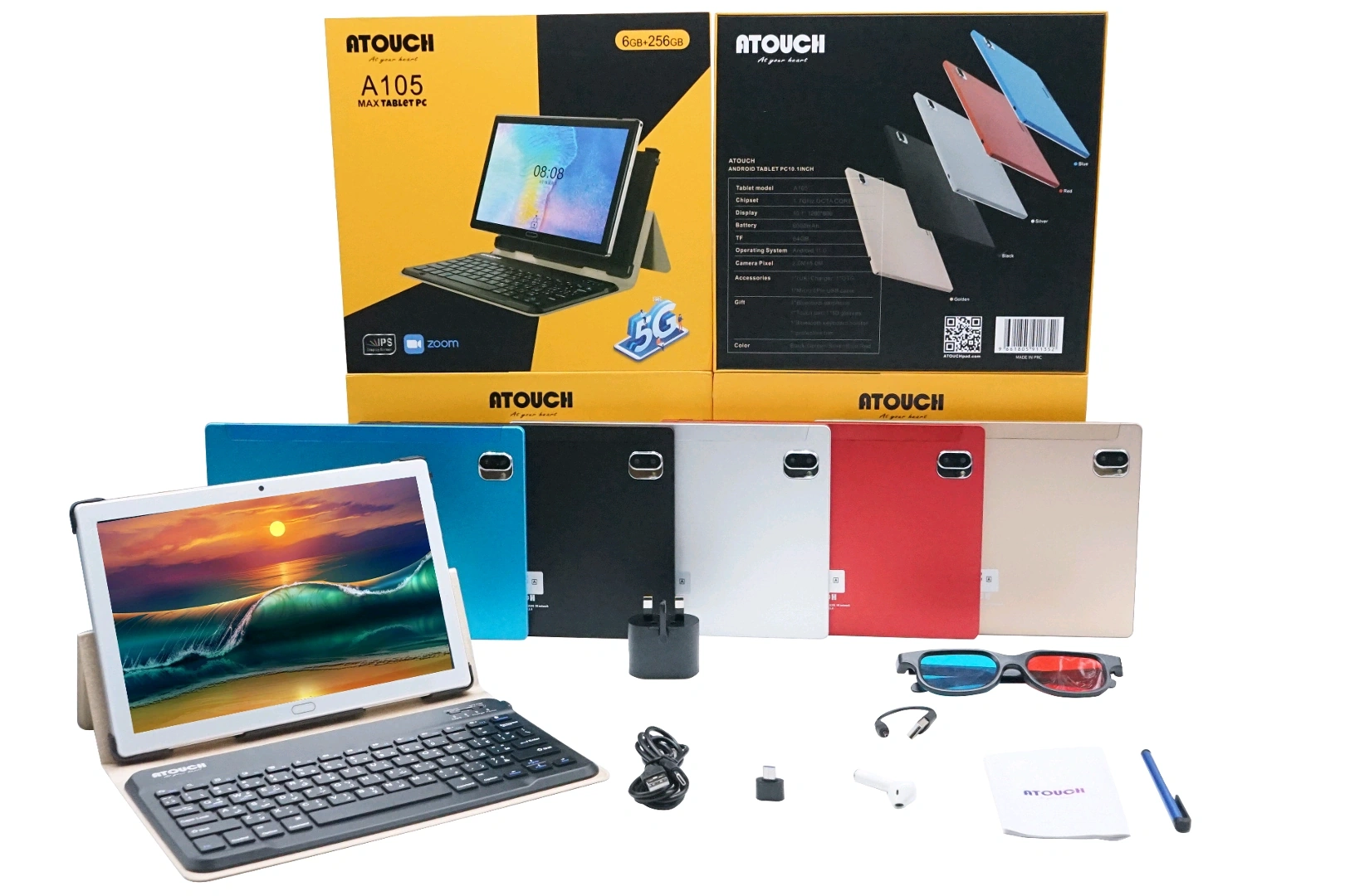 ATOUCH A105 MAX 5G Tablet (4GB/256GB) Full Set