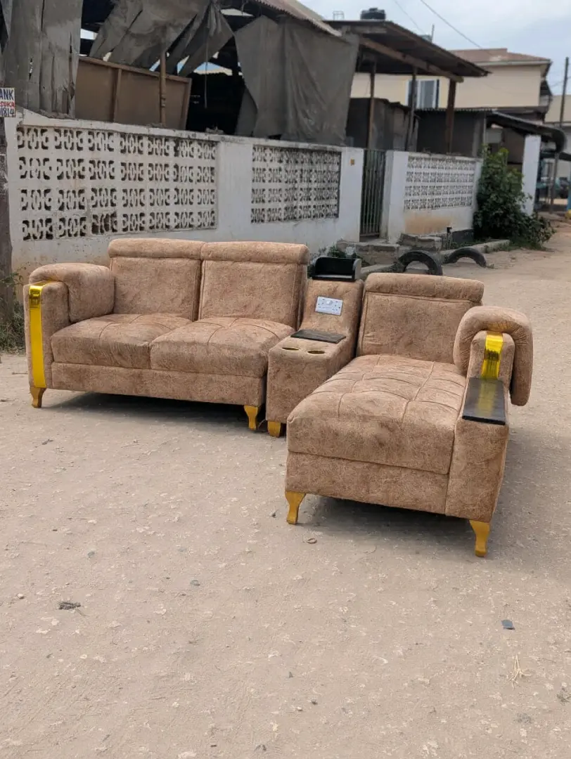 L-Shaped Sofa Set with Switch System thumbnail 2
