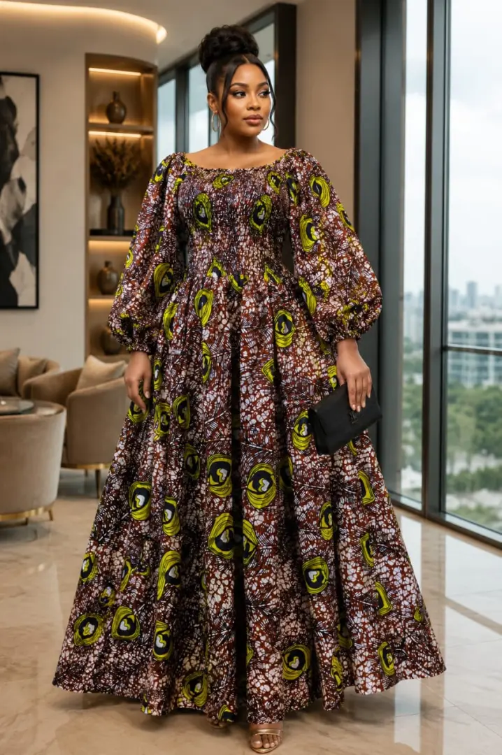 Kitenge Dress za Kisasa kwa Wanawake thumbnail 6