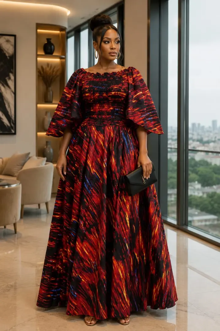 Kitenge Dress za Kisasa kwa Wanawake thumbnail 9