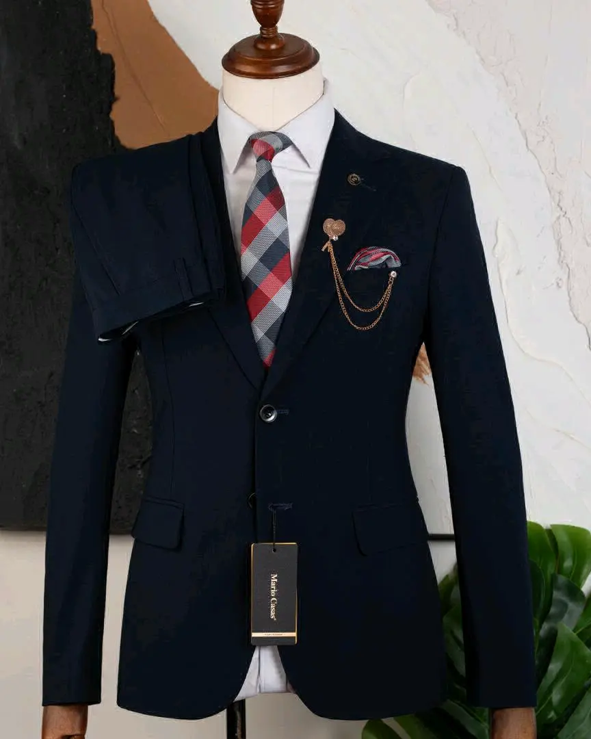 Mario Casas Light Blue Men's Two-Piece Suit thumbnail 6