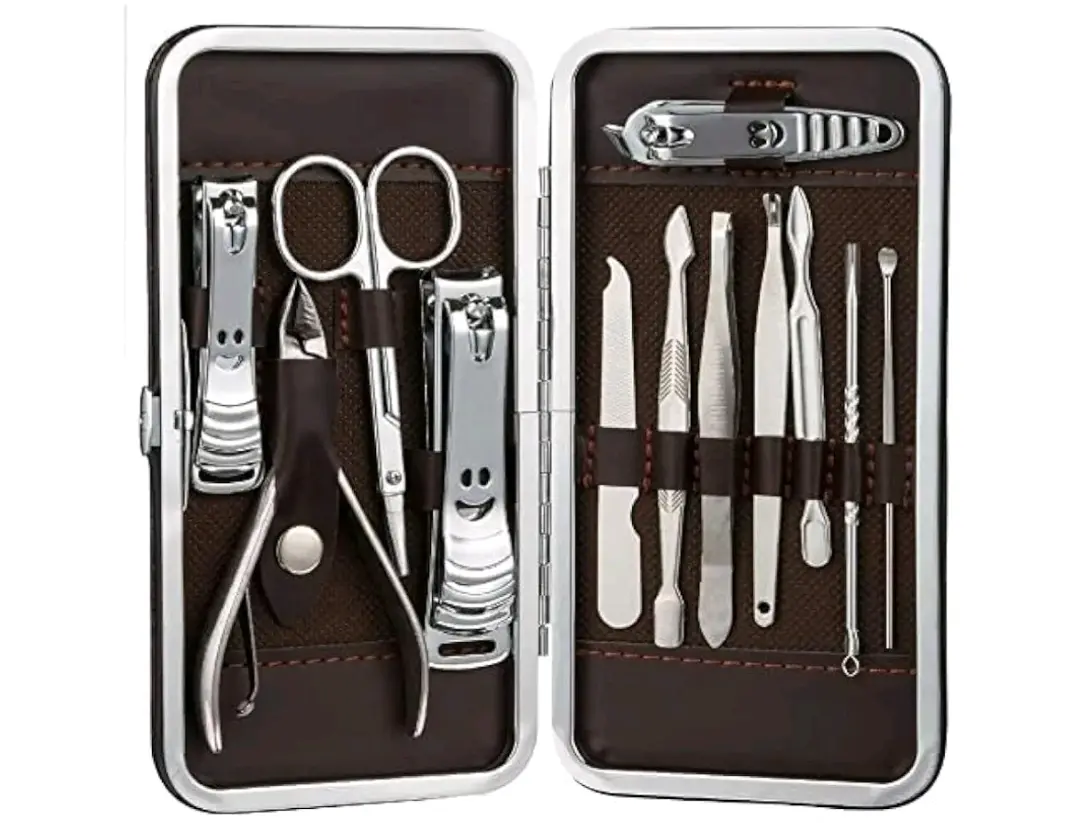 Stainless Steel 12-Piece Manicure/Pedicure Set thumbnail 2