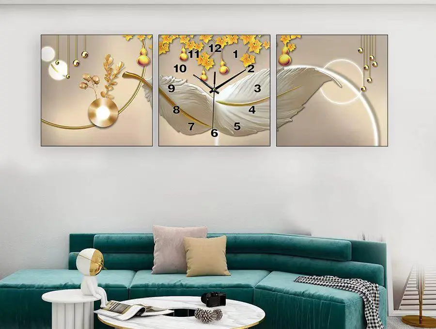 3-Piece Decorative Wall Art Clock Set thumbnail 2