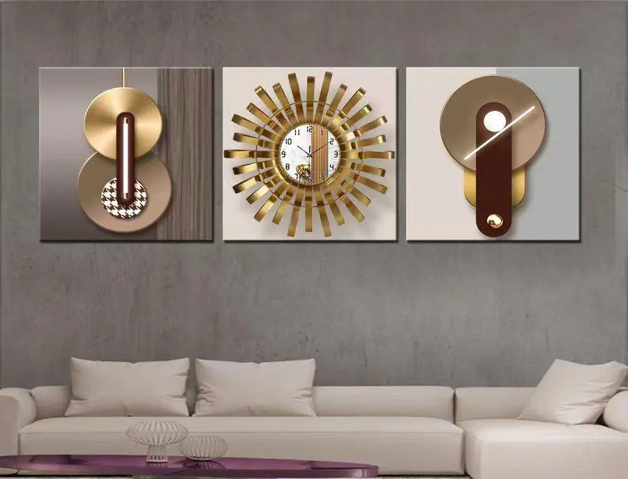 3-Piece Decorative Wall Art Clock Set thumbnail 3