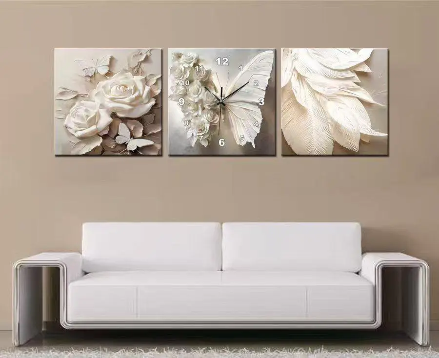 3-Piece Decorative Wall Art Clock Set thumbnail 4