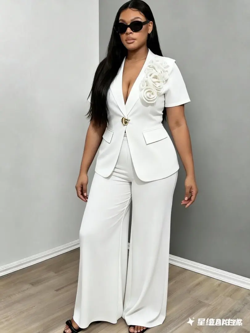 Women's 2-Piece Suit Set (Blazer & Trousers) thumbnail 2