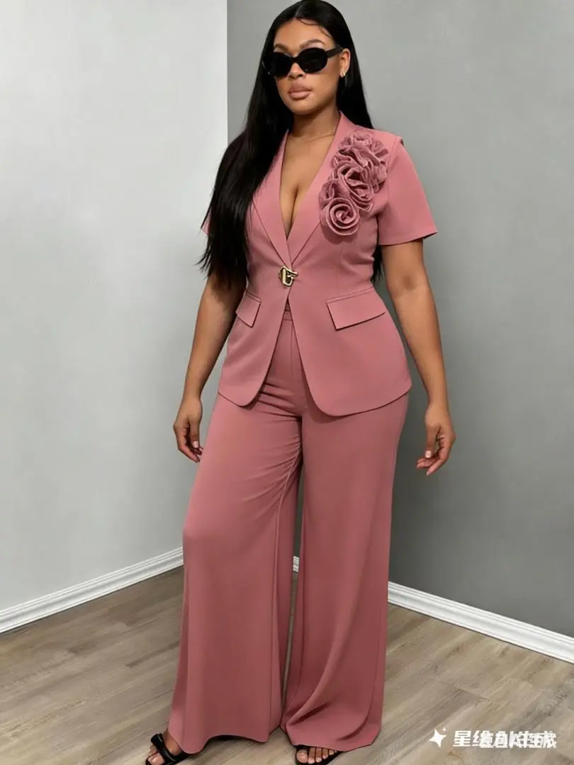 Women's 2-Piece Suit Set (Blazer & Trousers) thumbnail 3