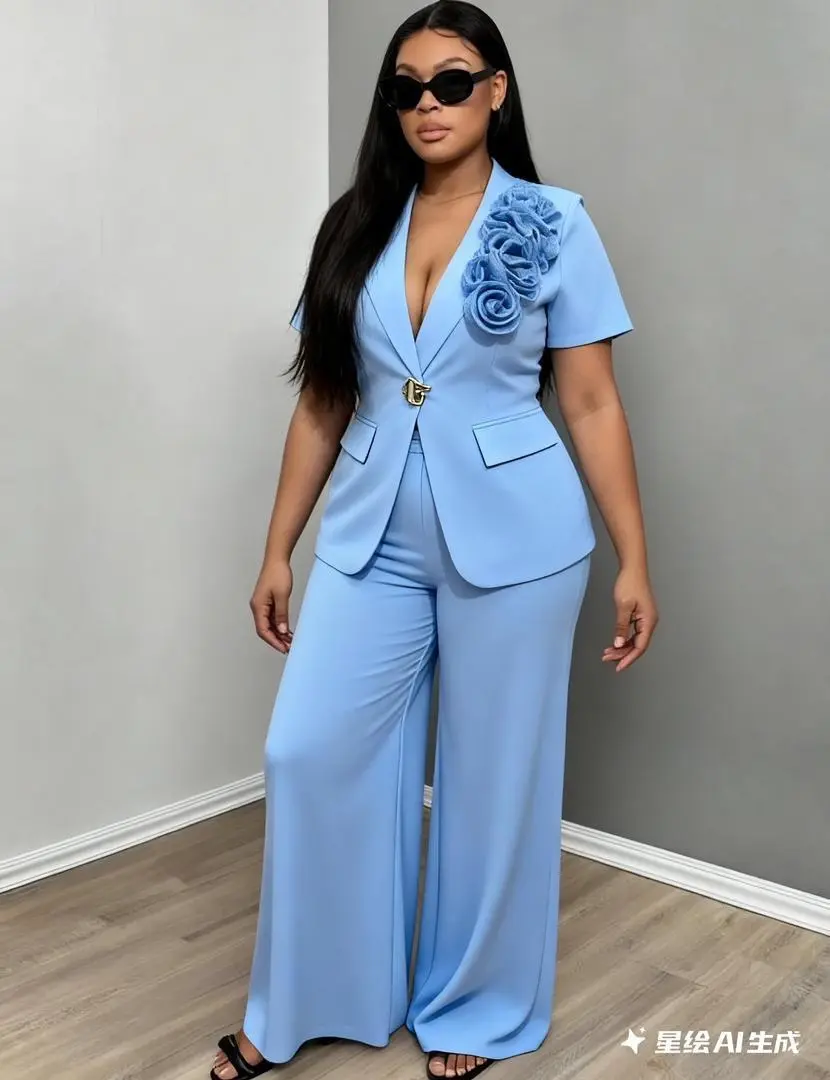 Women's 2-Piece Suit Set (Blazer & Trousers) thumbnail 4