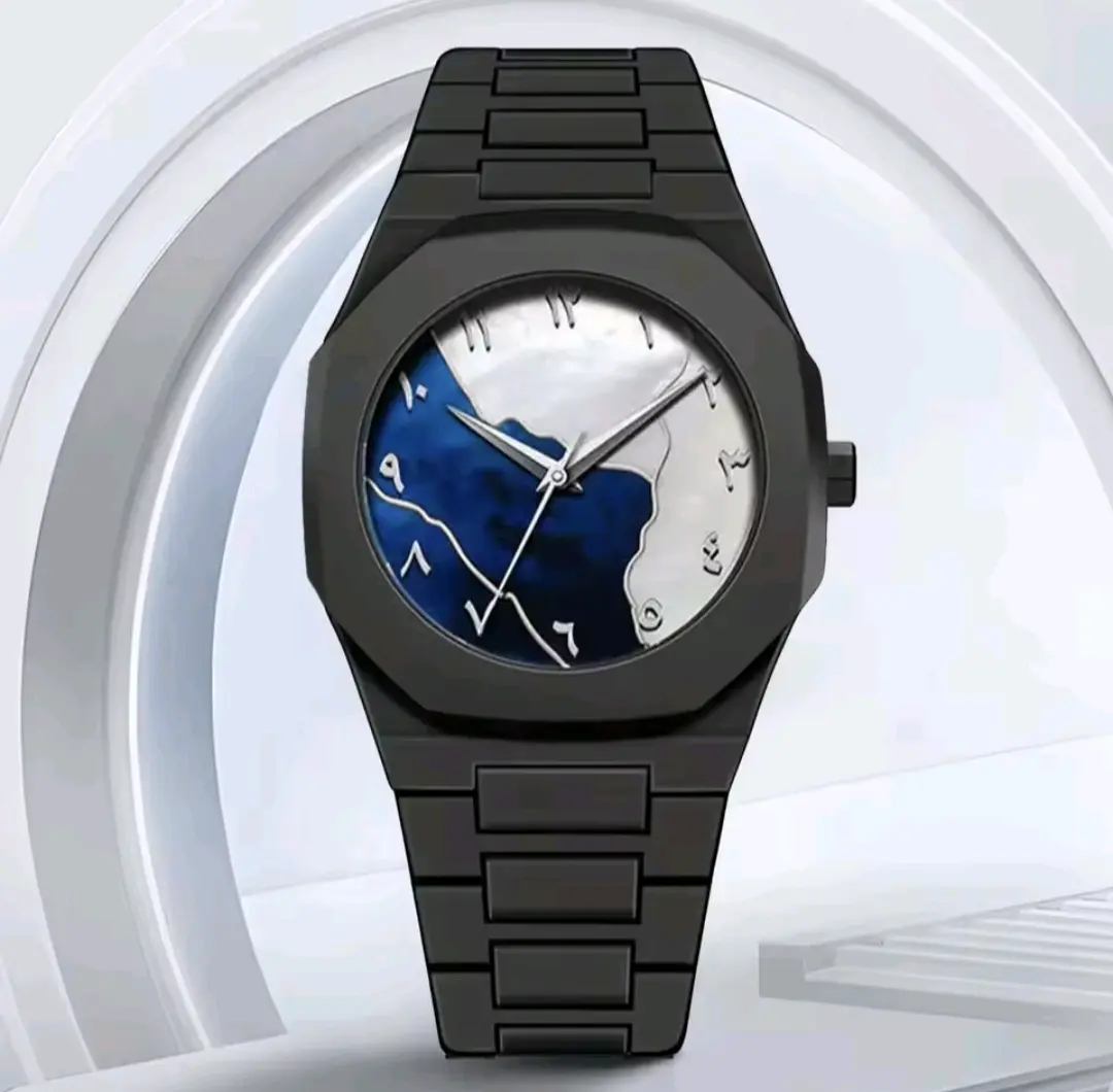 Modern Black Wristwatch with Arabic Numerals thumbnail 2