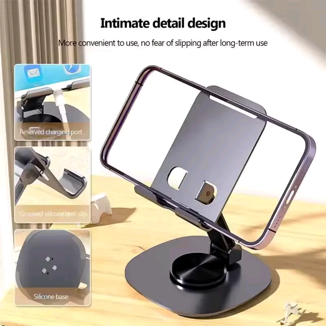 360-Degree Rotatable Metal Phone and Tablet Holder thumbnail 4