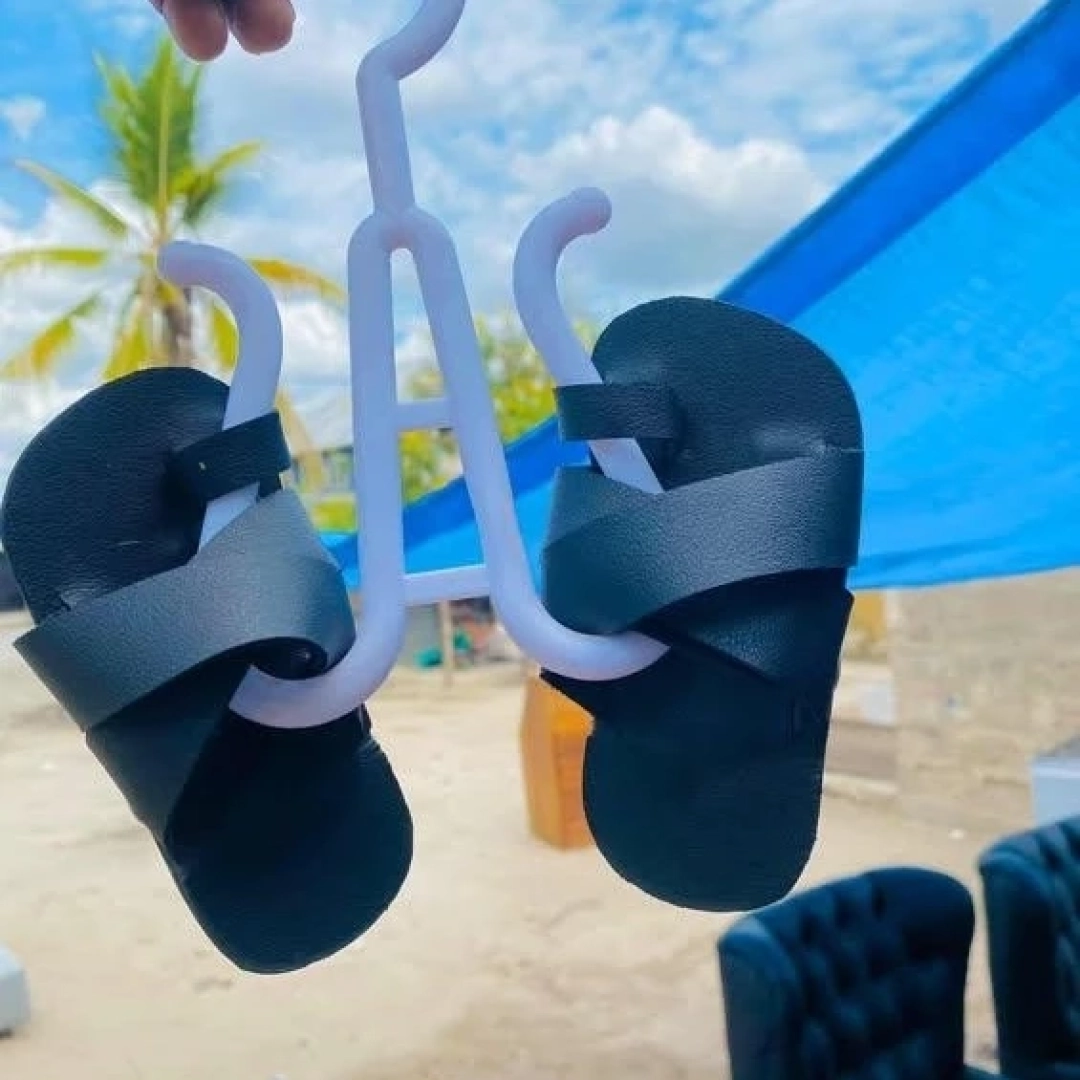 Maasai Kid's Leather Sandals (Dark Blue) thumbnail 4