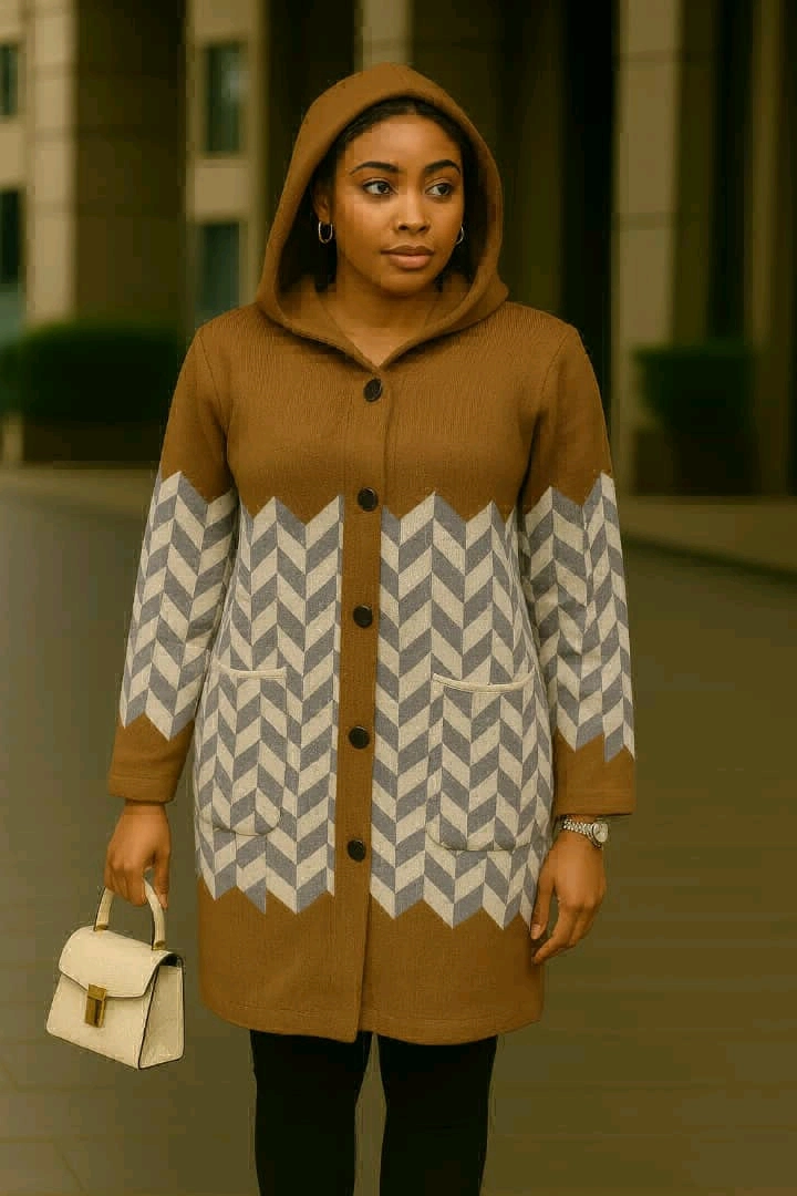 Koti Refu la Pamba lenye Kofia (Womens Hooded Cardigan)