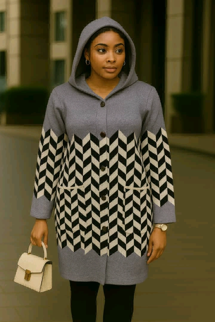 Koti Refu la Pamba lenye Kofia (Womens Hooded Cardigan) thumbnail 4