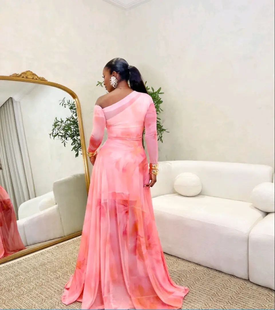 Long One-Shoulder Floral Maxi Dresses thumbnail 3