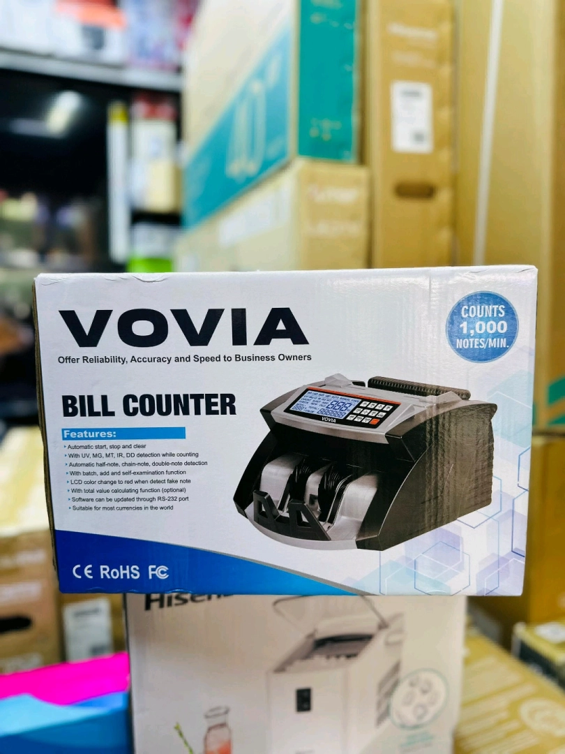 Vovia Bill Counter Machine with Counterfeit Detection