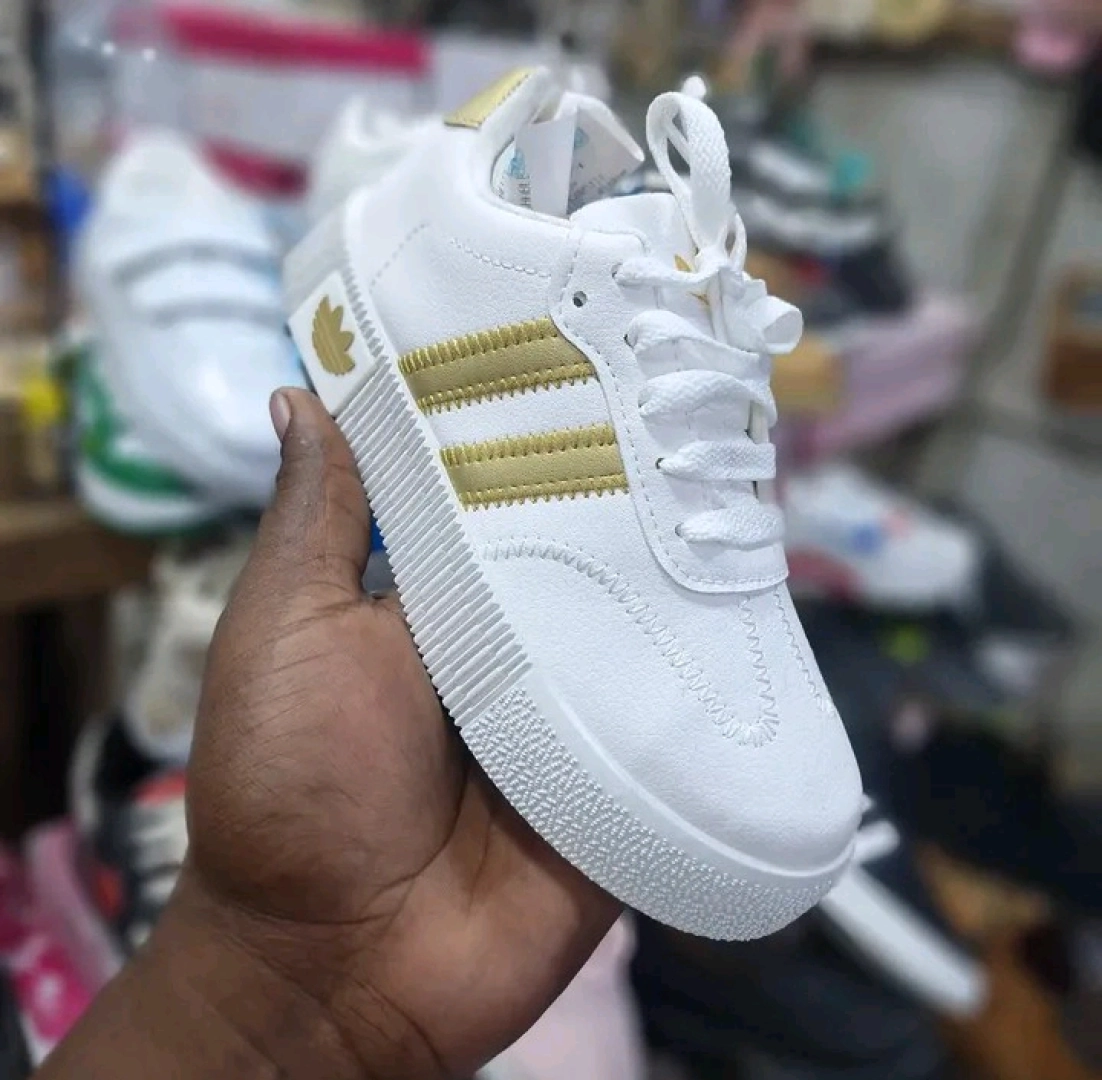Pink Adidas-Style Sneakers for Children thumbnail 2