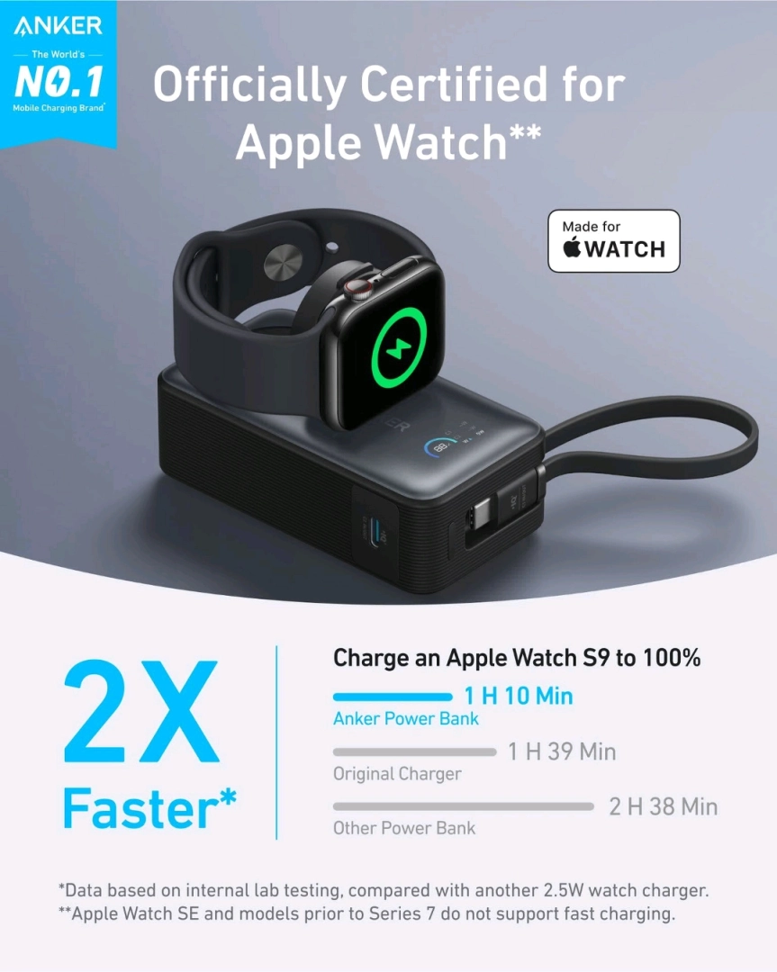 Anker MagGo Power Bank 10K, 35W for iPhone/Apple Watch thumbnail 4