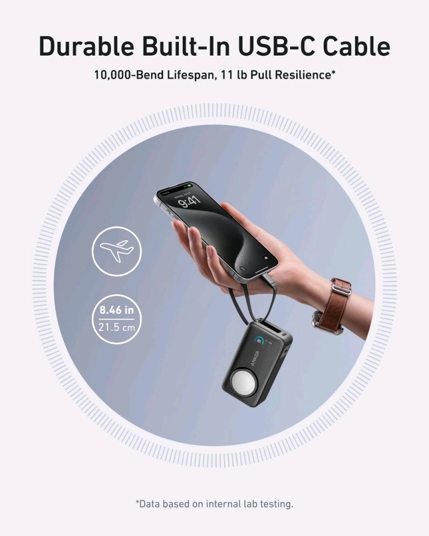 Anker MagGo Power Bank 10K, 35W for iPhone/Apple Watch thumbnail 6