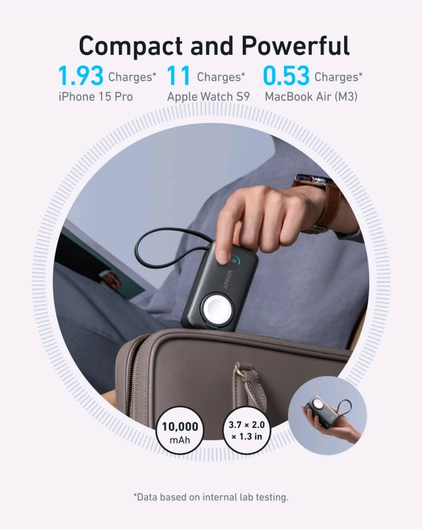 Anker MagGo Power Bank 10K, 35W for iPhone/Apple Watch thumbnail 7