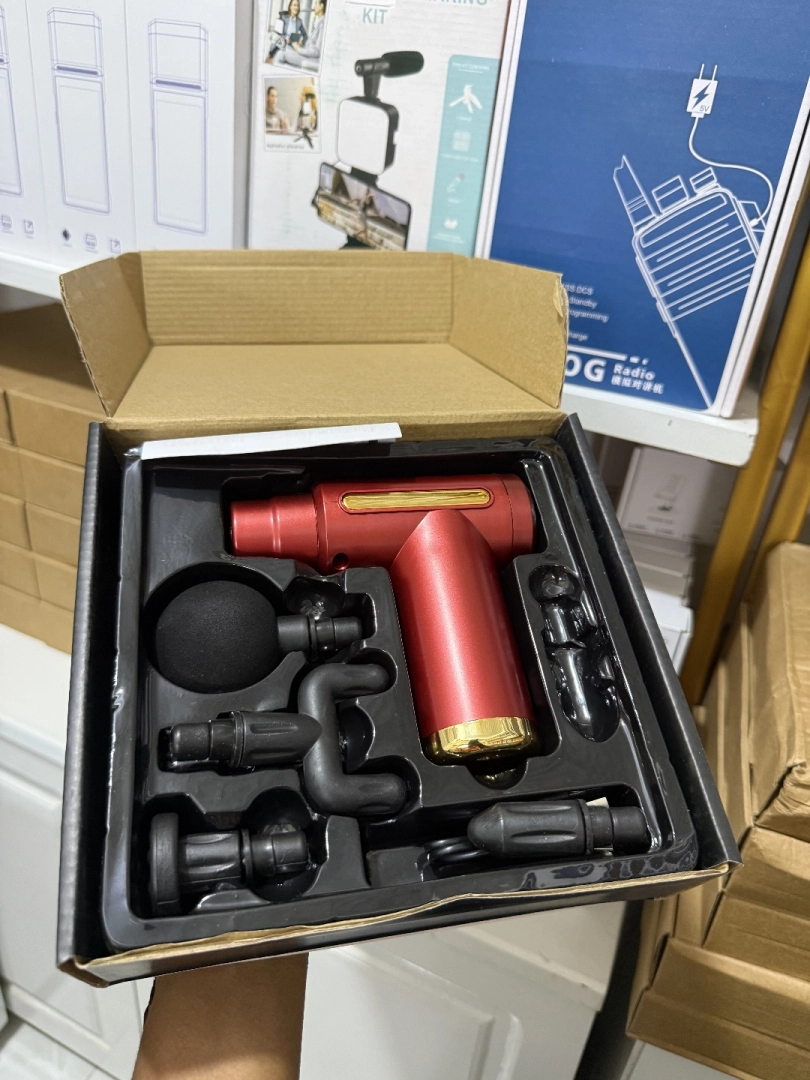 Red and Gold Massage Gun Kit