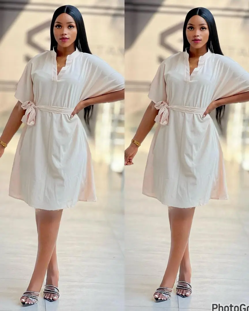 Bright Orange Long-Sleeved Button-Down Dress thumbnail 4