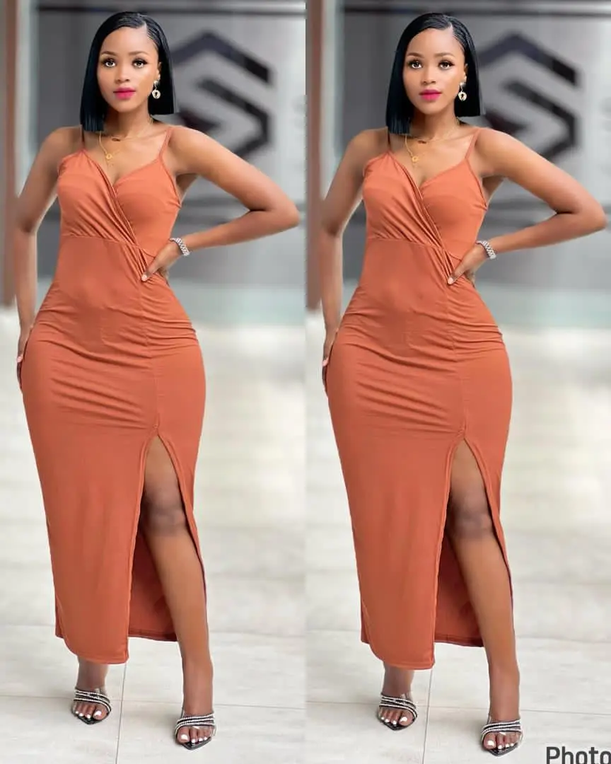 Bright Orange Long-Sleeved Button-Down Dress thumbnail 5