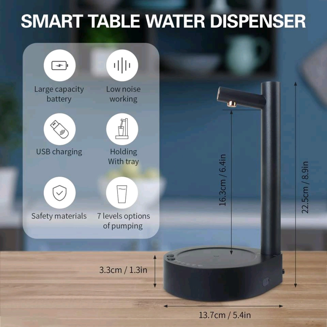 Smart Table Water Dispenser (Portable, USB Rechargeable)