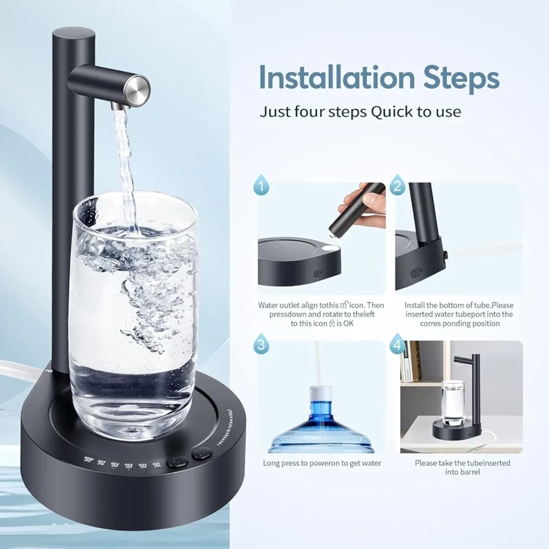 Smart Table Water Dispenser (Portable, USB Rechargeable) thumbnail 5